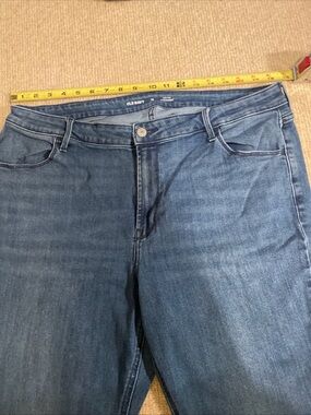 Old Navy Women's Dark Blue Stretch high rise straight jeans size 18 petite